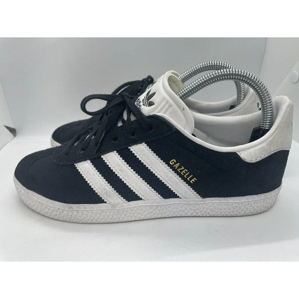 Boys' Girls' Big Kids Youth Adidas Gazelle J Shoes Size 4.5 Suede Black - Picture 3 of 8